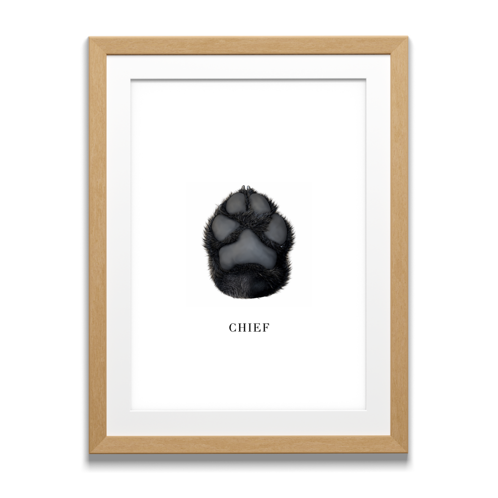 Gimme Paw Portrait - Personalised Paw Print